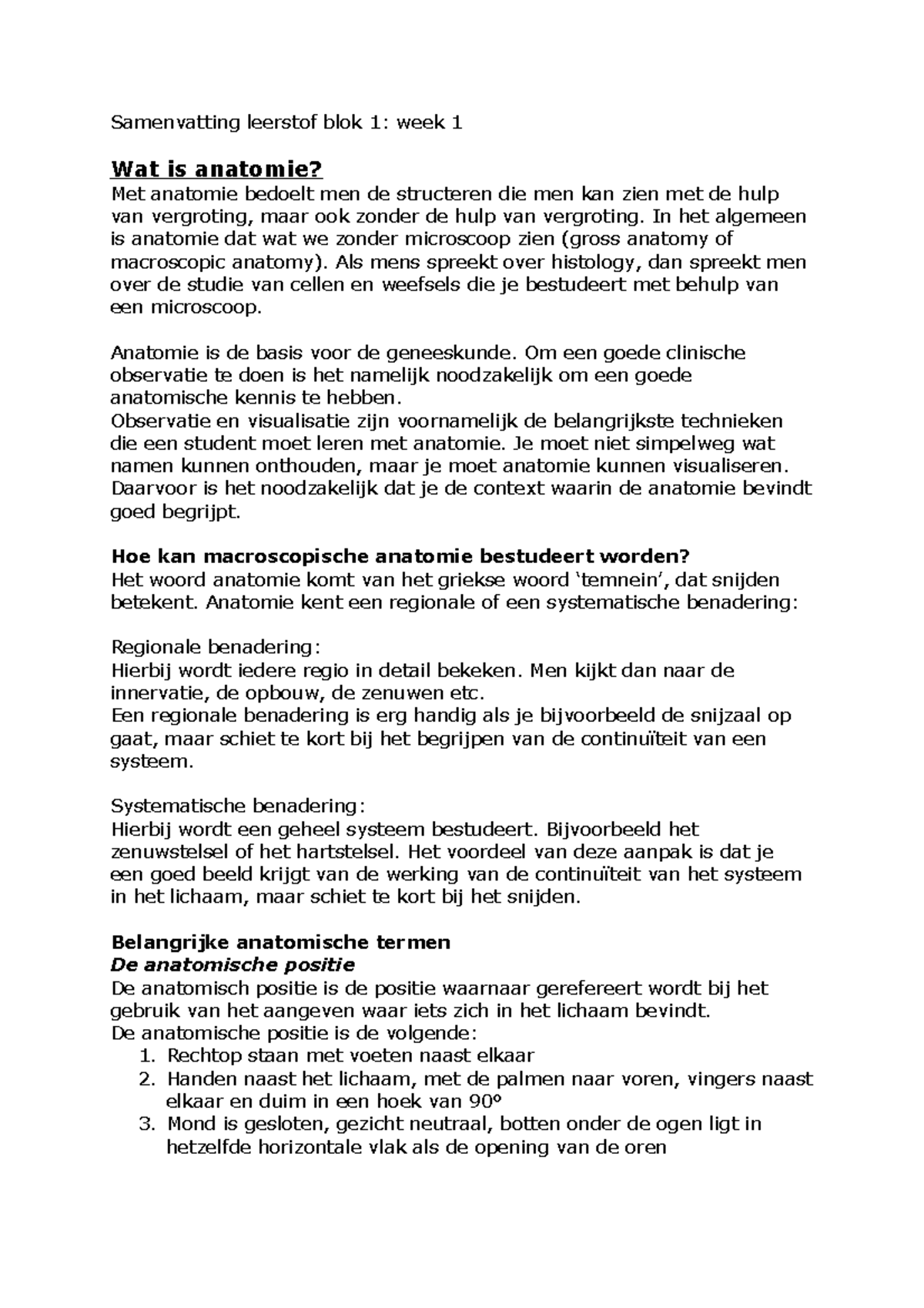 Samenvatting Leerstof Blok 1 Week 1 - Samenvatting Leerstof Blok 1 ...