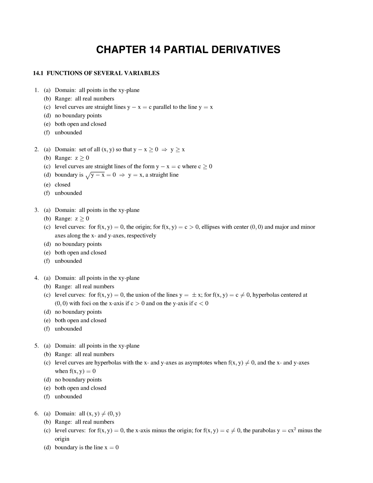 Seminar Assignments Section 14 1 Functions Of Several Variables Studocu