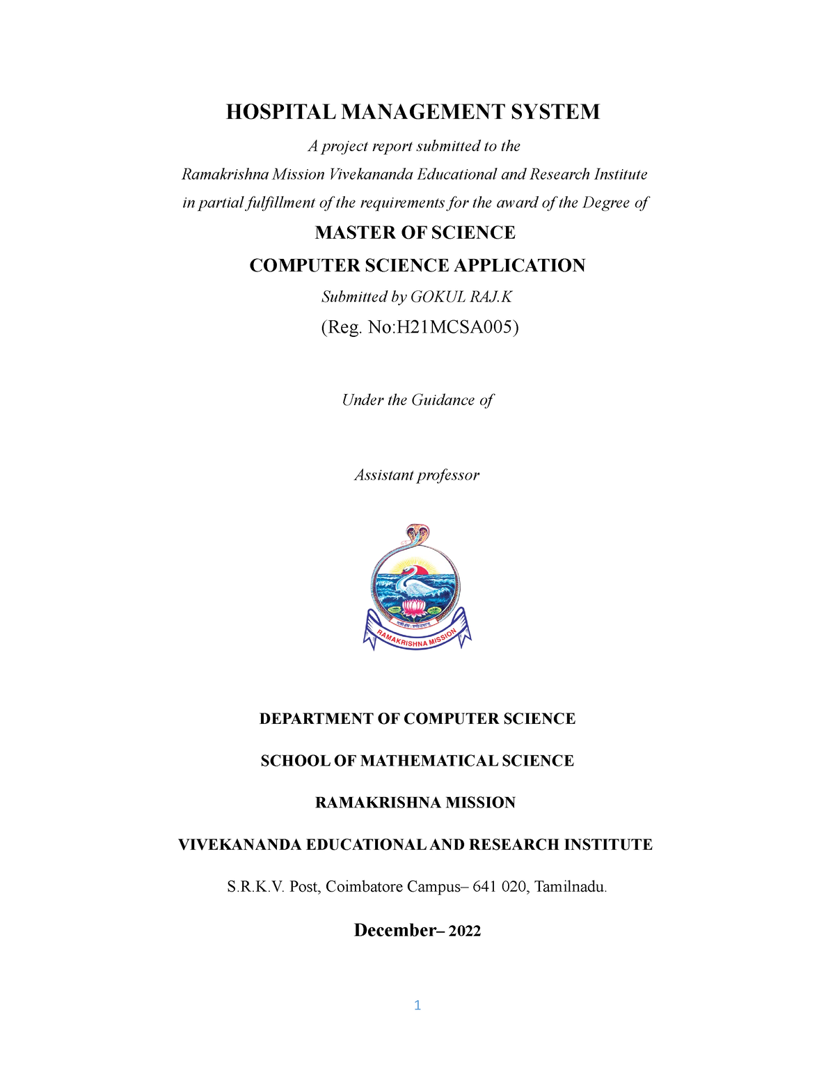 thesis on hospital management system