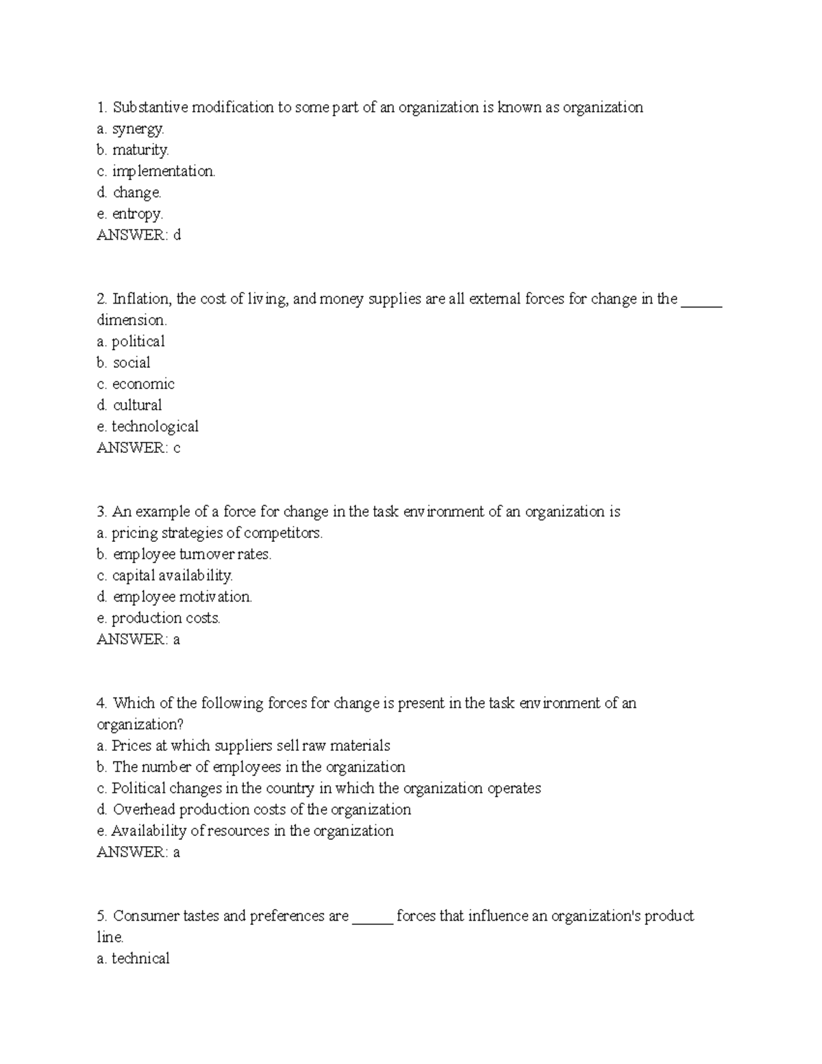 MGT103 Chap 07 - askclj dszkjchkfv - Substantive modification to some ...