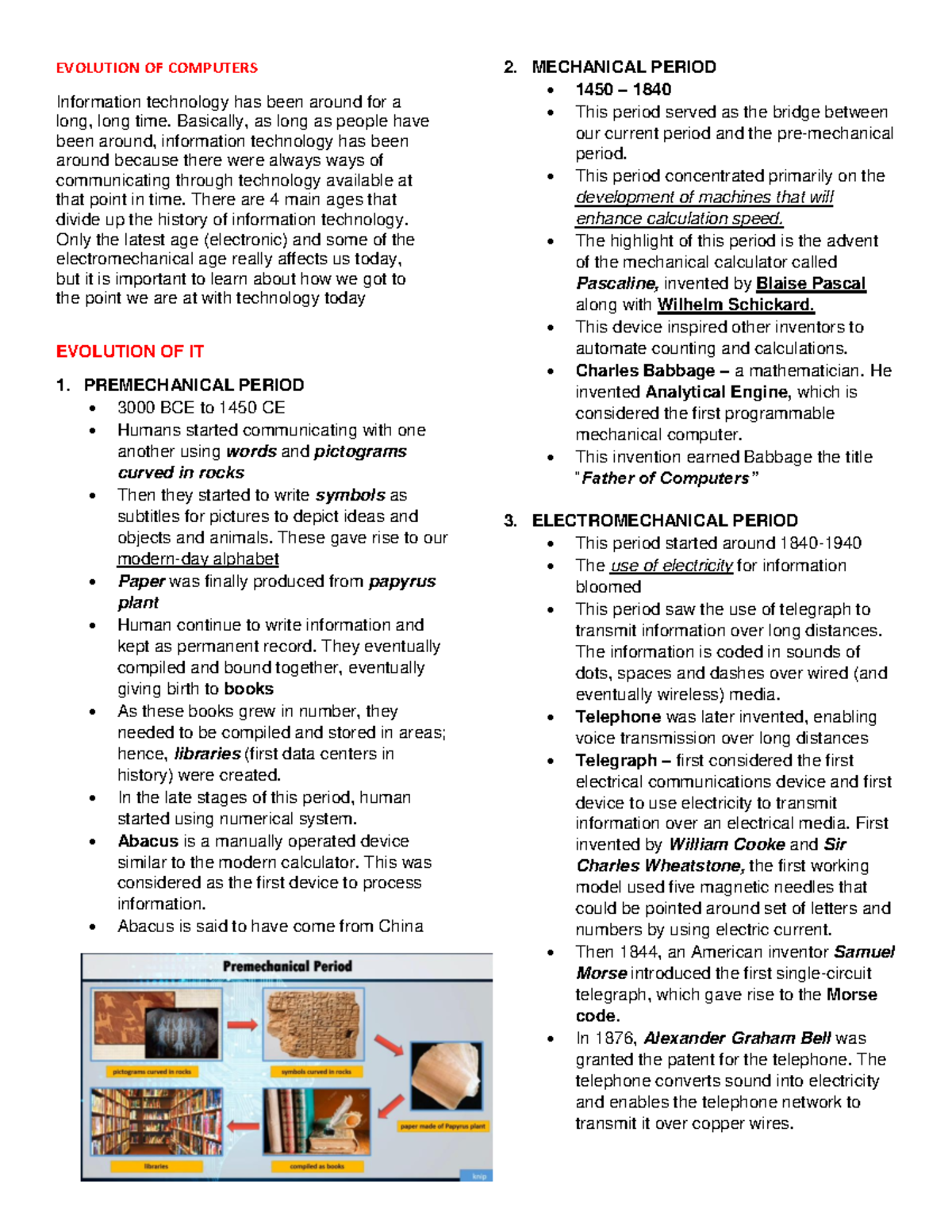 Great Books Midterm Reviewer - EVOLUTION OF COMPUTERS Information ...