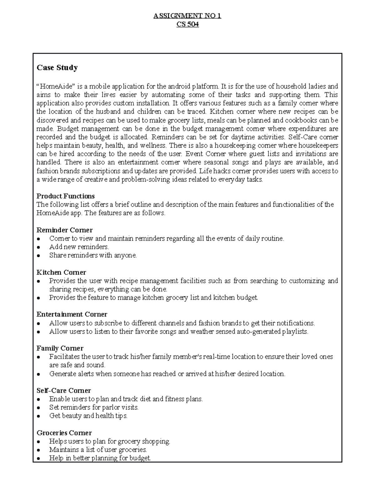 BC2004 17926 - helpful in doing assignment - ASSIGNMENT NO 1 CS 504 ...