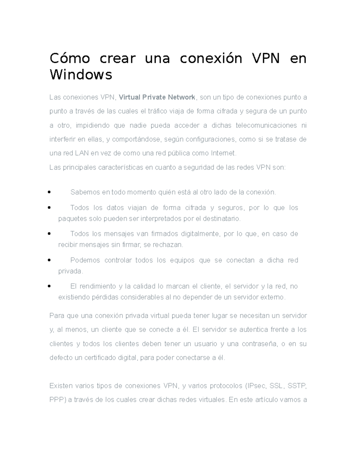 Diferentes Tipos De VPN Y Cuándo Usarlas - Cómo Crear Una Conexión VPN ...