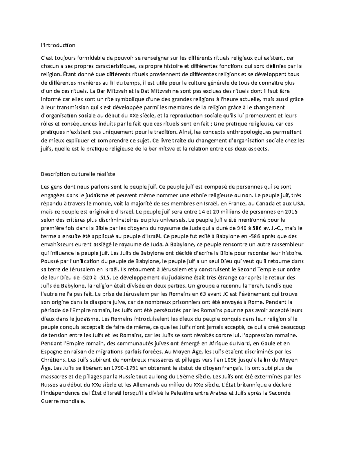 Analyse anthropologique dune realite religieuse - Ant101 - UdeM - Studocu