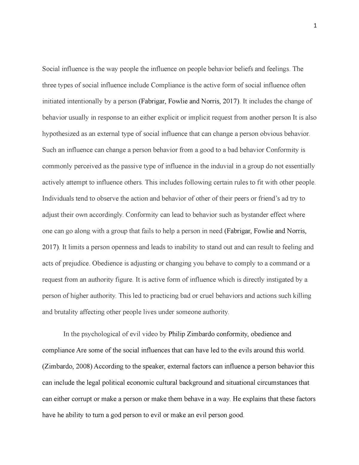 research paper on social influence