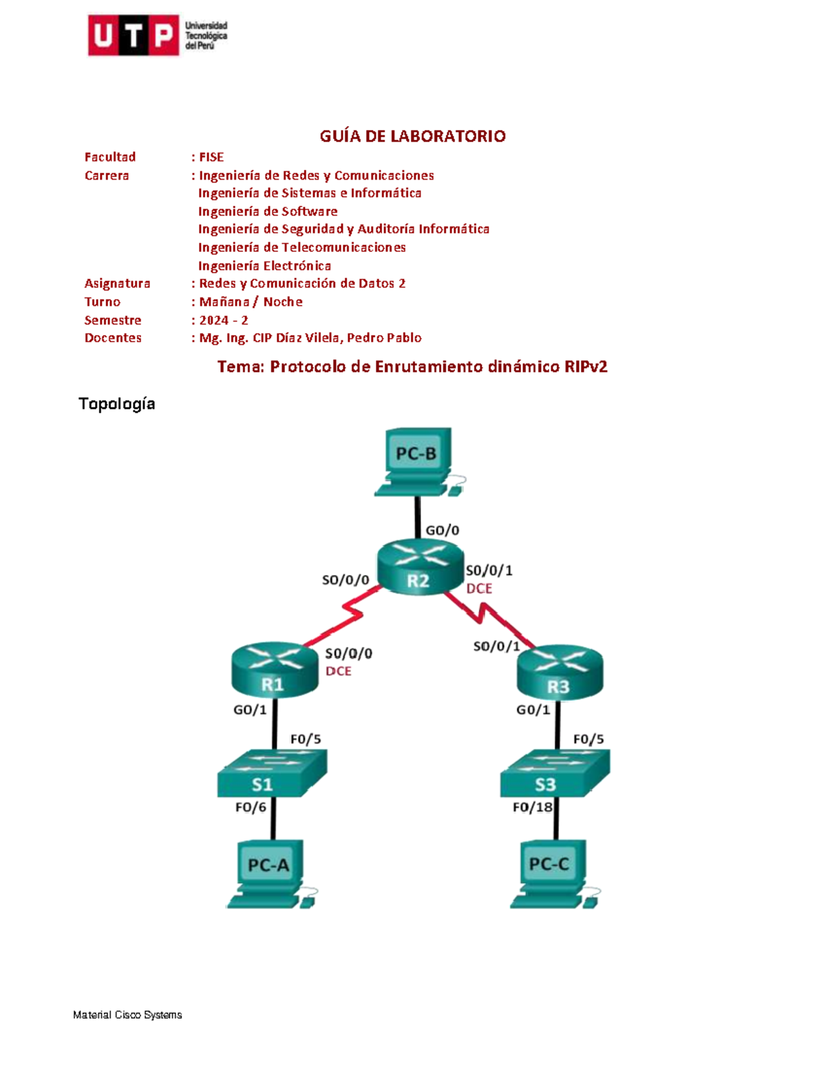 S16 s1-Lab-Configuring Basic RIPv2 - Material Cisco Systems . GUÍA DE ...