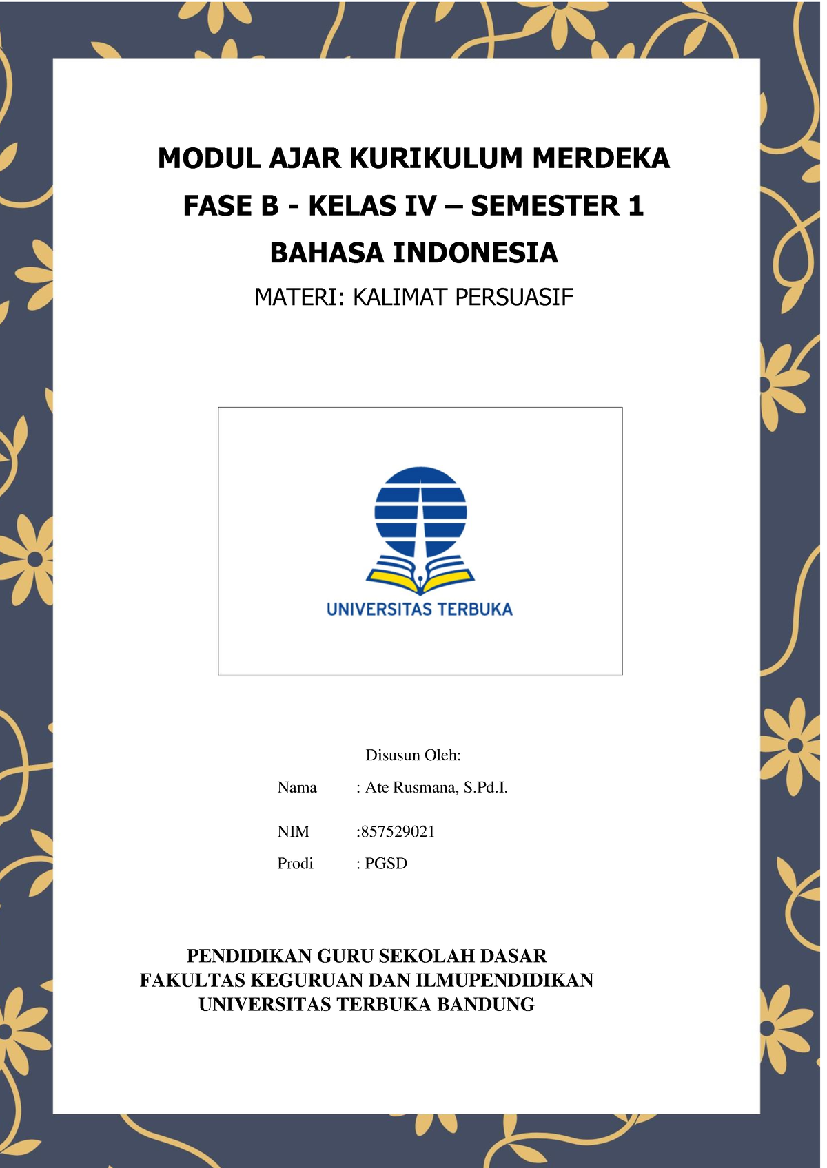 Modul Ajar Indo - MODUL AJAR KURIKULUM MERDEKA FASE B - KELAS IV ...