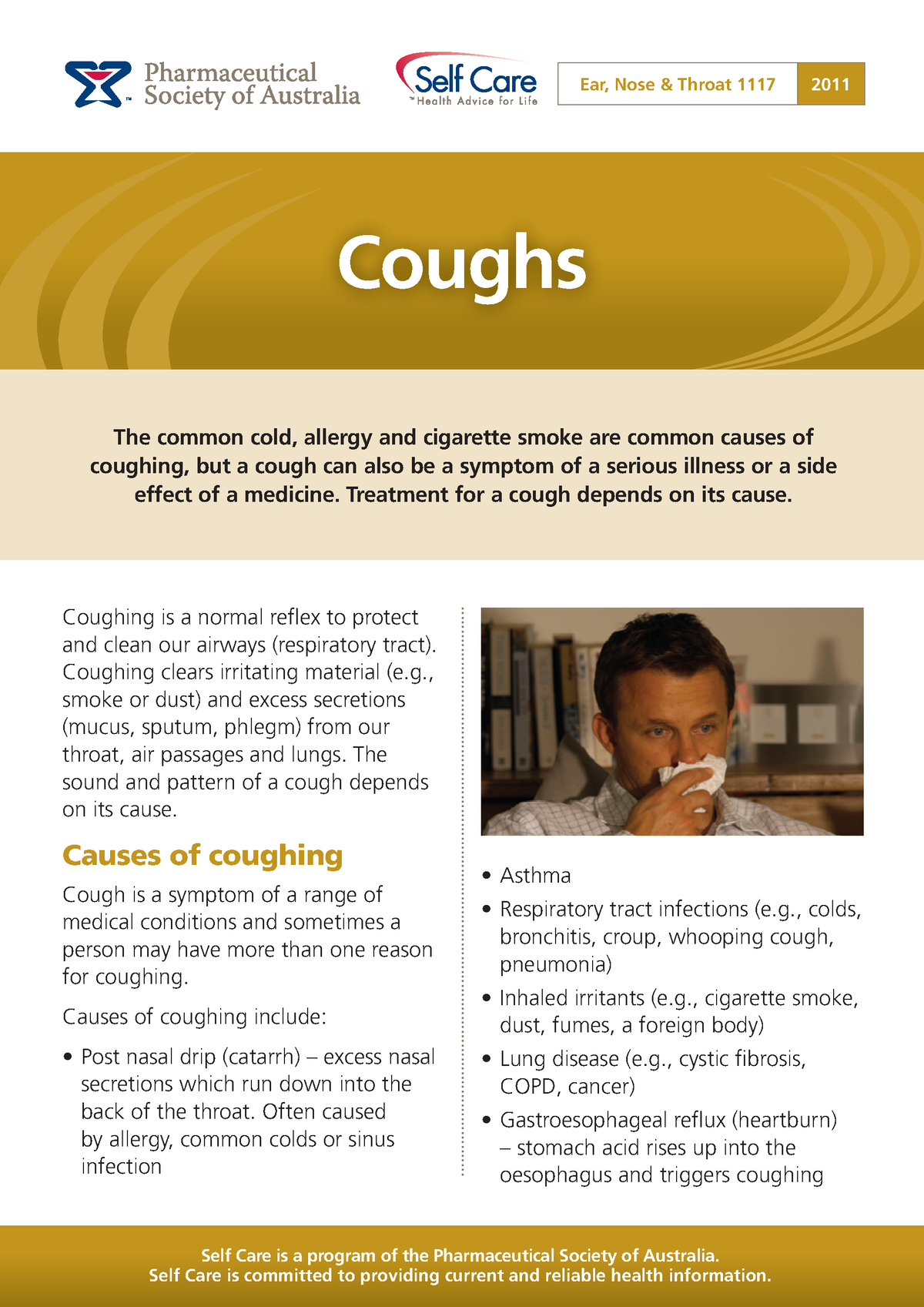 LL Module 1 - Coughs (Self Care Fact Card) - Asthma Respiratory tract ...