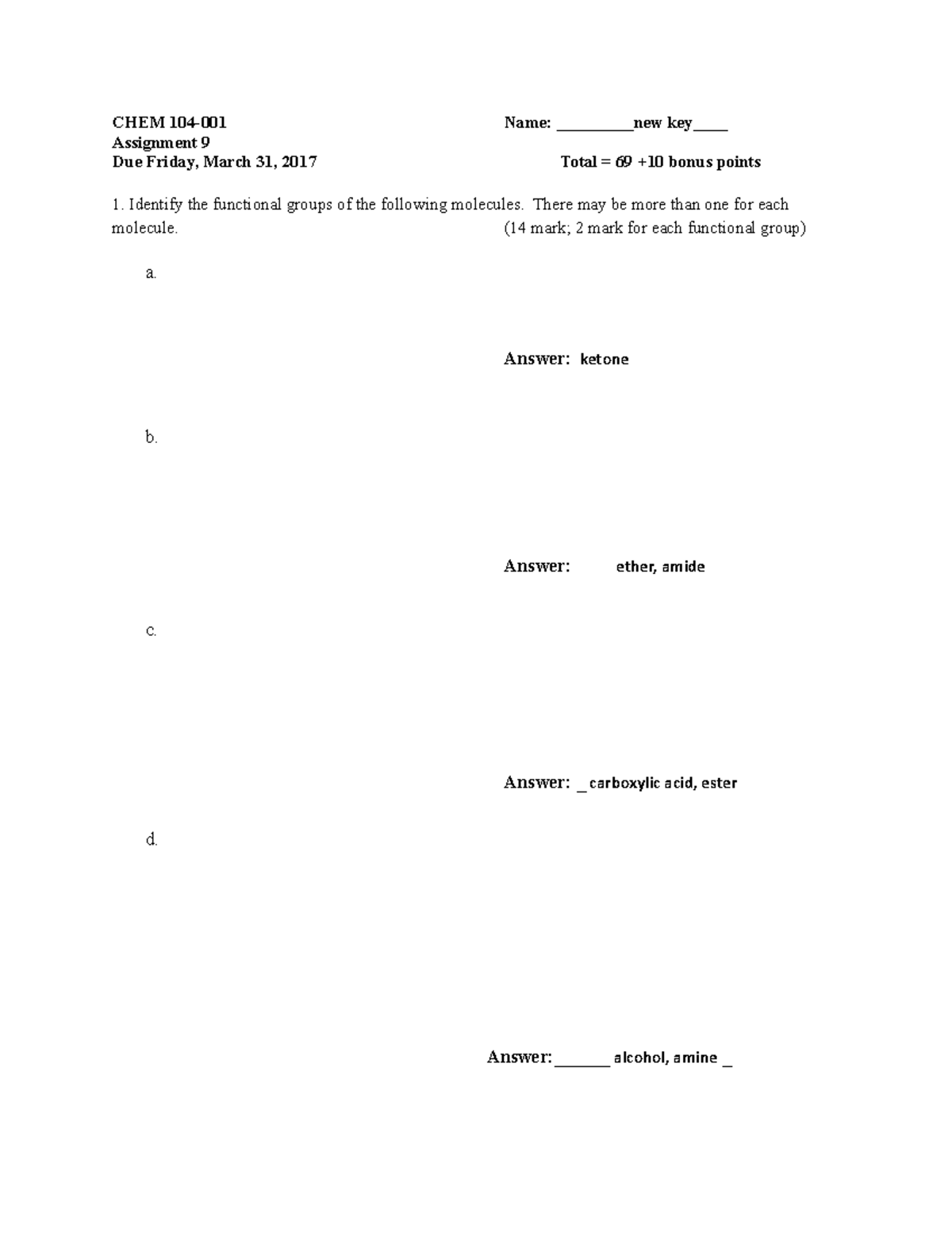 Samplepractice Exam April 2017 Answers Chem 104 Ur