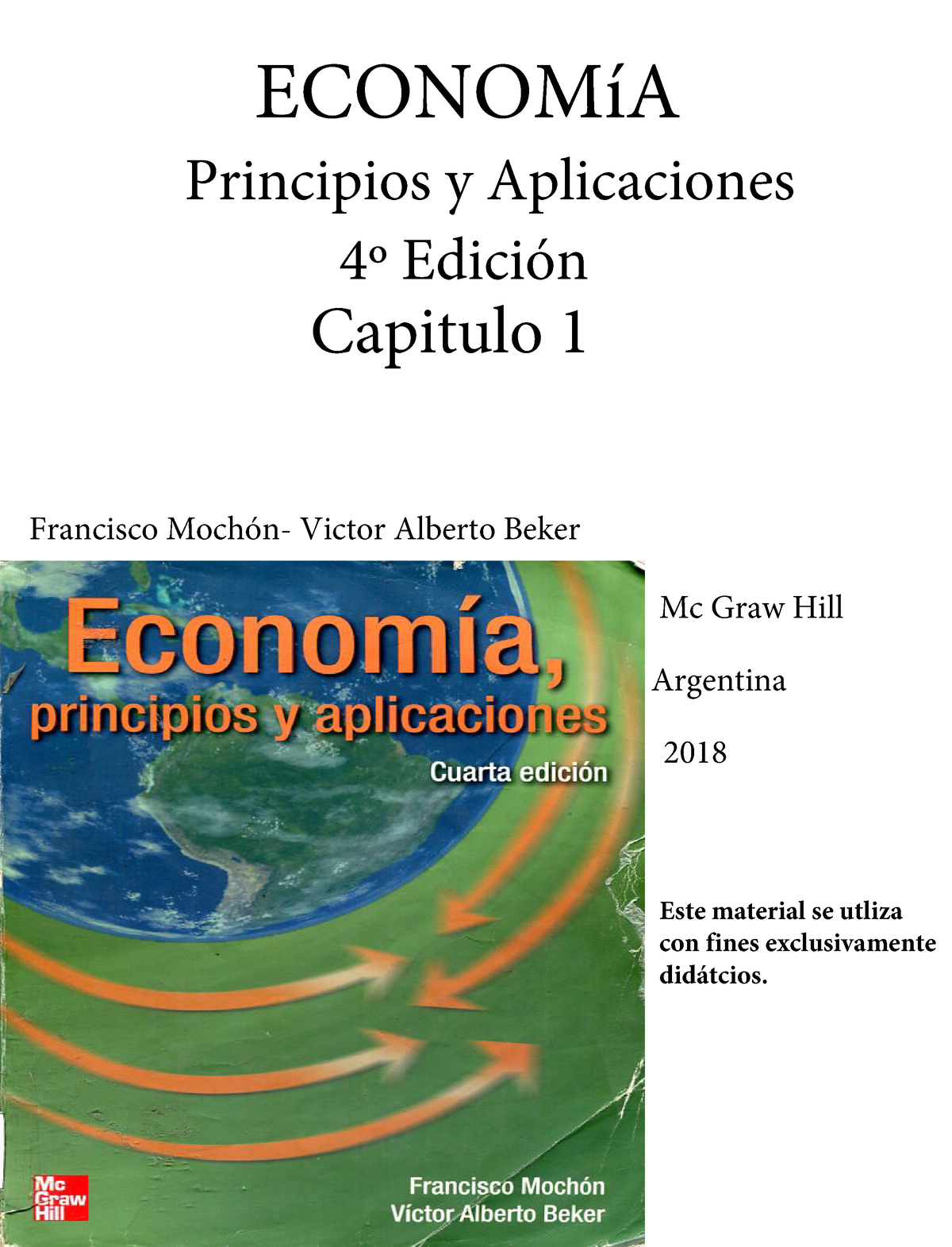 Capitulo 1 Mochon - Apunte De Clases - ECONOMíA Principios Y ...