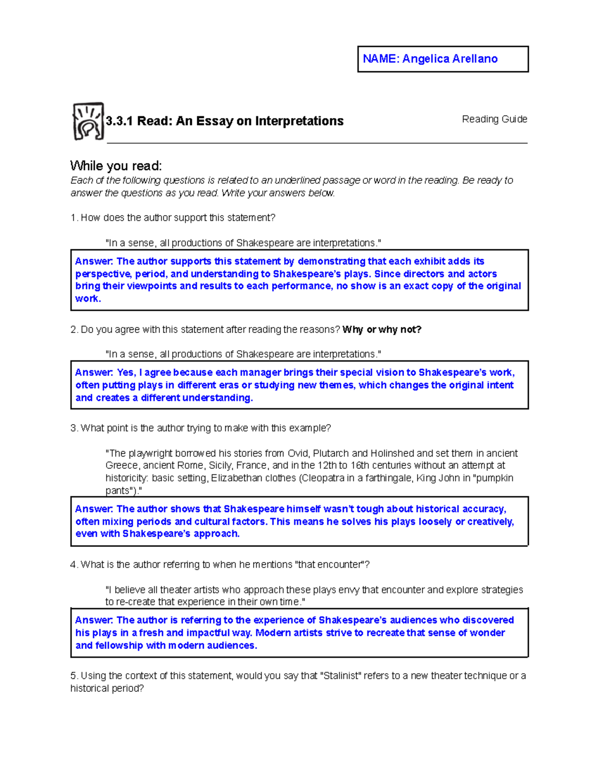 Copy of LA4A 3.3.1 Read An Essay on Interpretations - NAME: Angelica ...