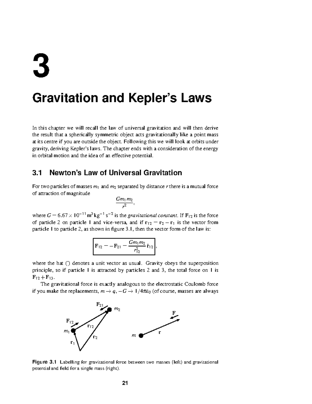 Chapter 3 - work - 3 Gravitation and Kepler’s Laws In this chapter we ...