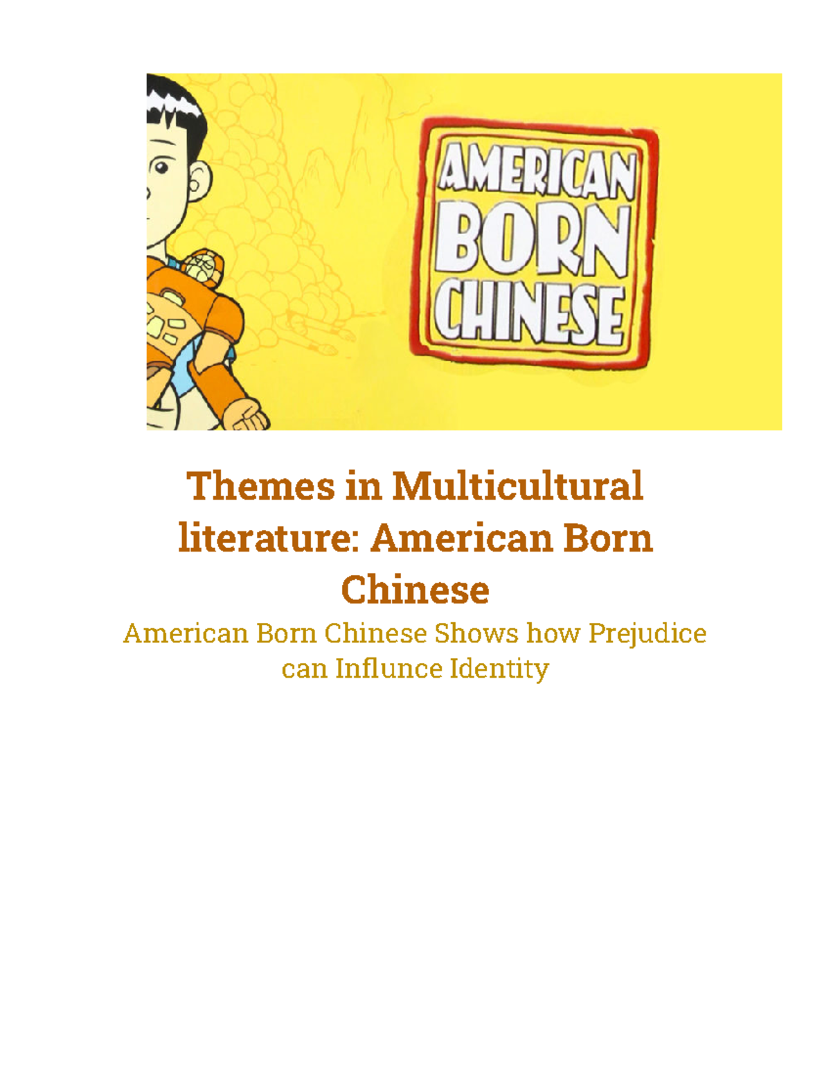 Themesinmulticulturalliteratureamericanbornchinses - Themes in ...