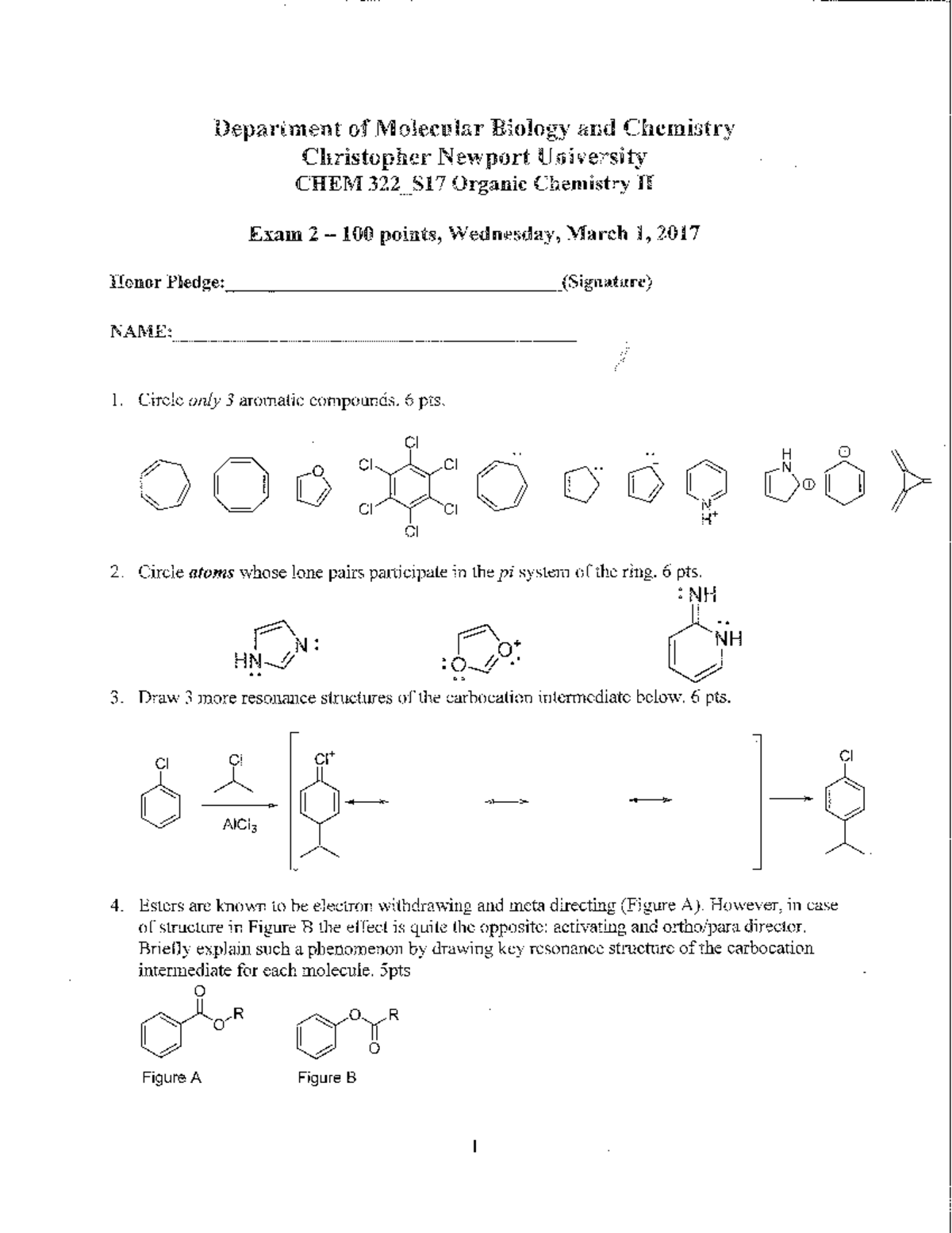 322 S17 Exam2 - Practice Exam - CHEM 222 - Studocu