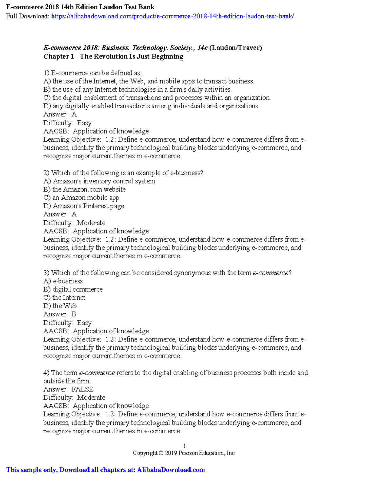 E-Commerce 2 - Bank Question for E-Commerce FY2020/2021 - 1 Copyright ...