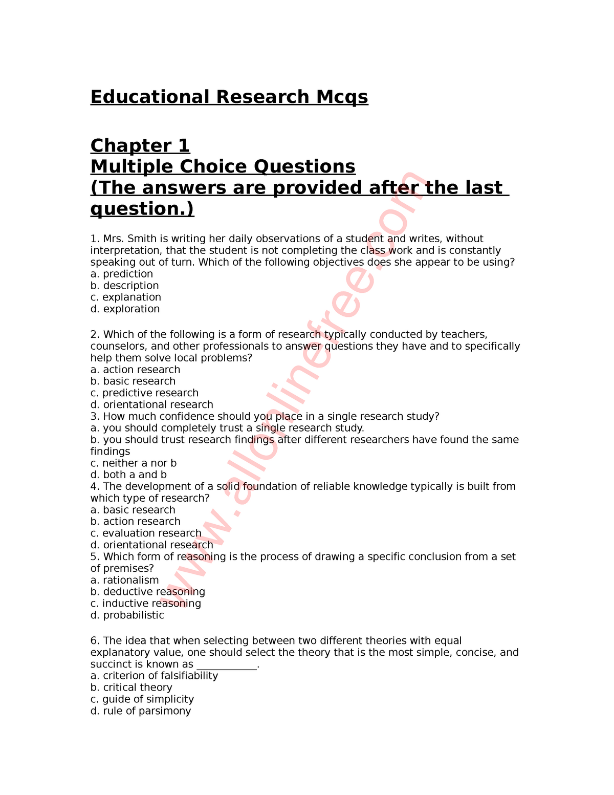 research hypothesis mcq