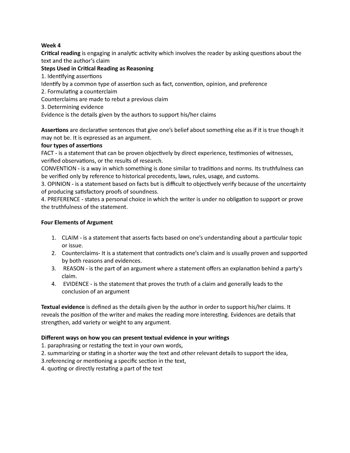 Determining-textual-evidence - BSE major in English - Studocu