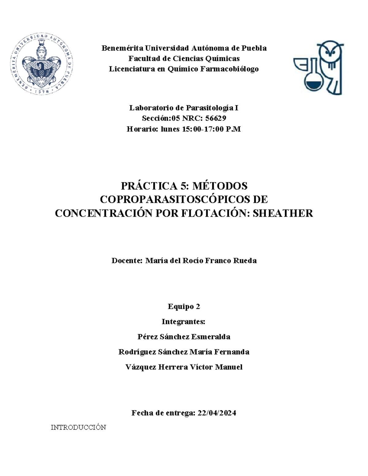 Reporte No. 4 Sheather - Benemérita Universidad Autónoma de Puebla ...
