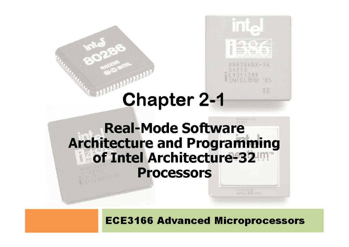 ECE3166 Advanced Microprocessors Chapter 2 1 - - Studocu
