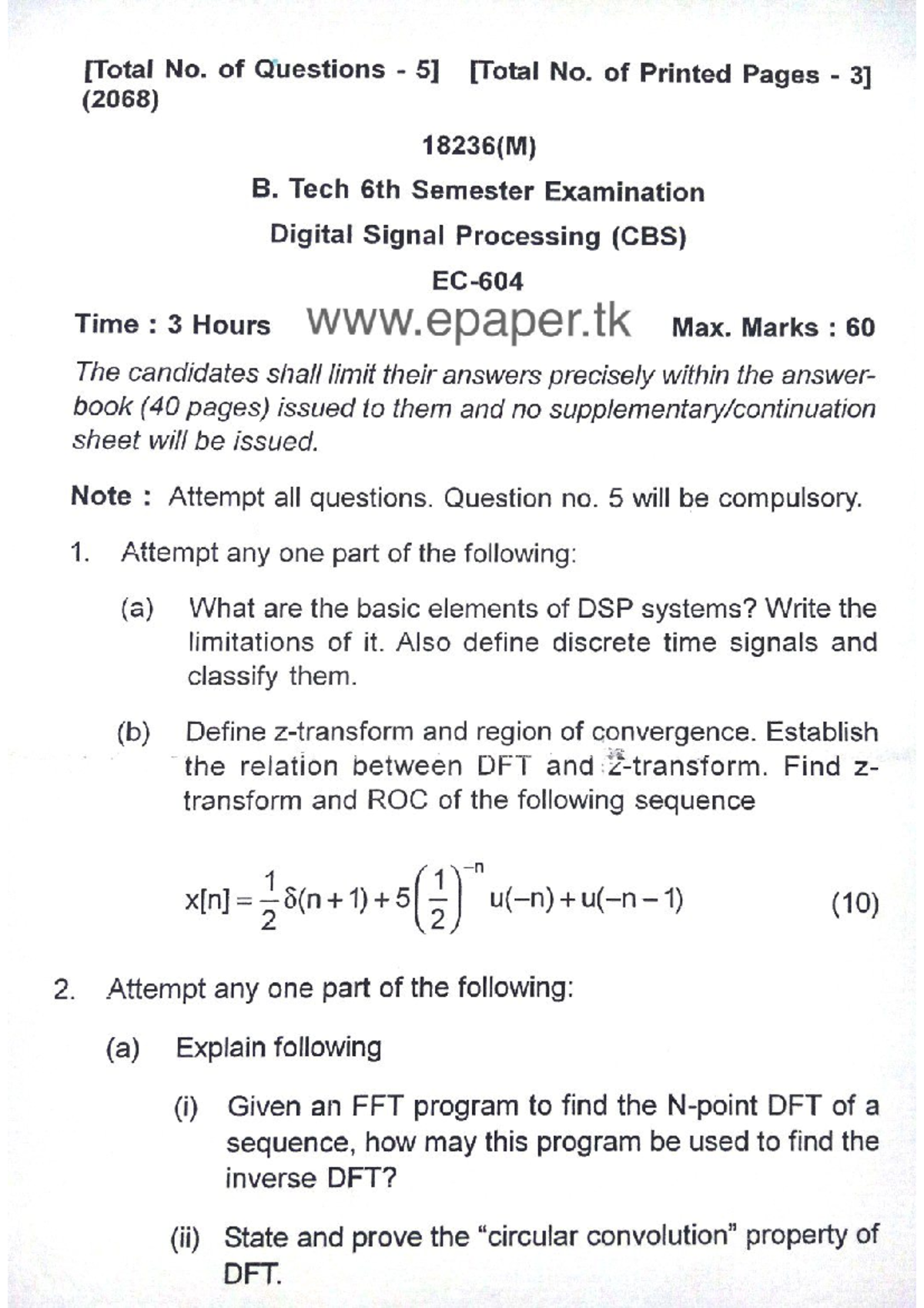Digital Signal Processing giig Linear Algebra Studocu