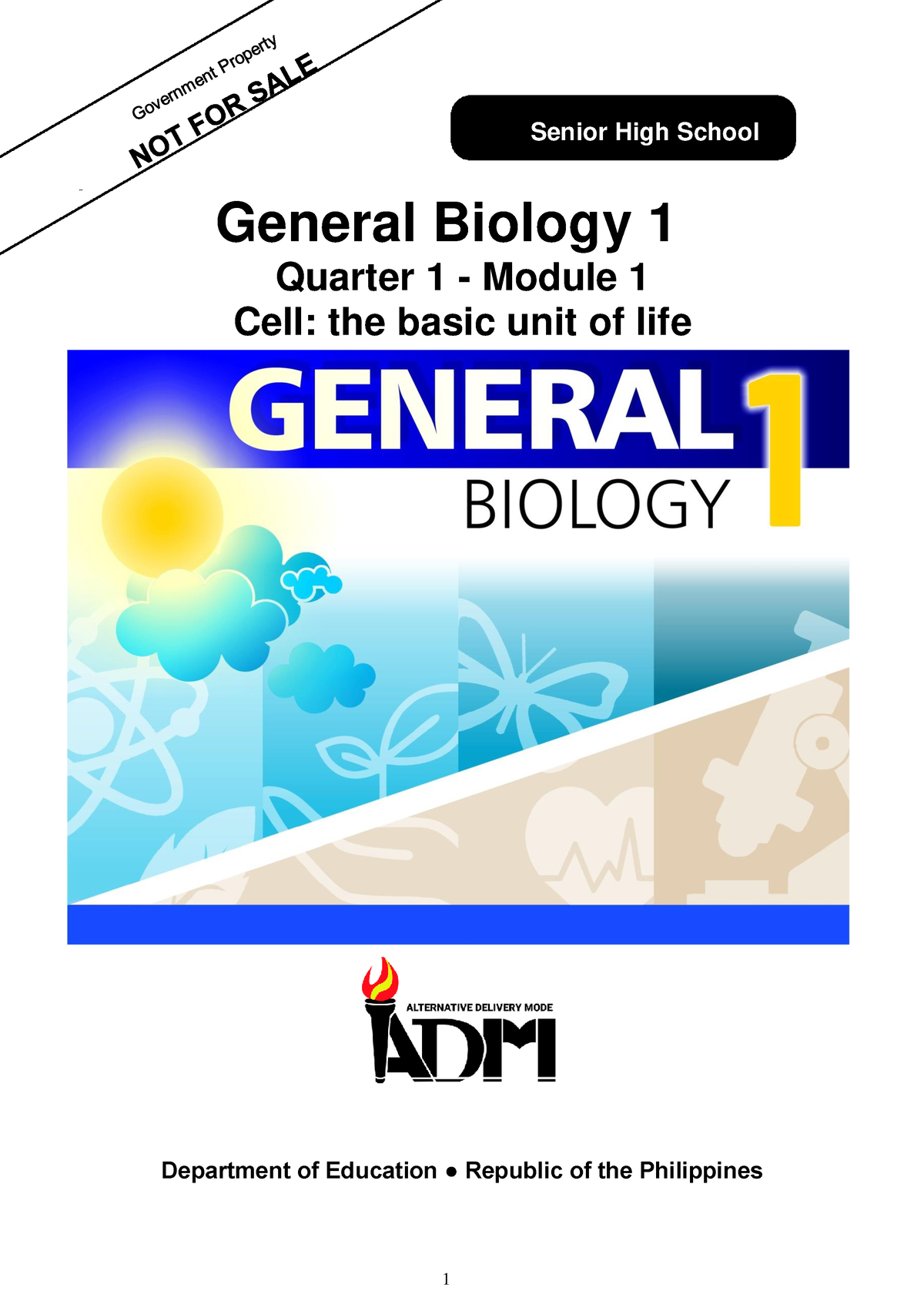 Science 11 Q1 Mod1 General Biology 1 Version 1 - NOT General Biology 1 ...