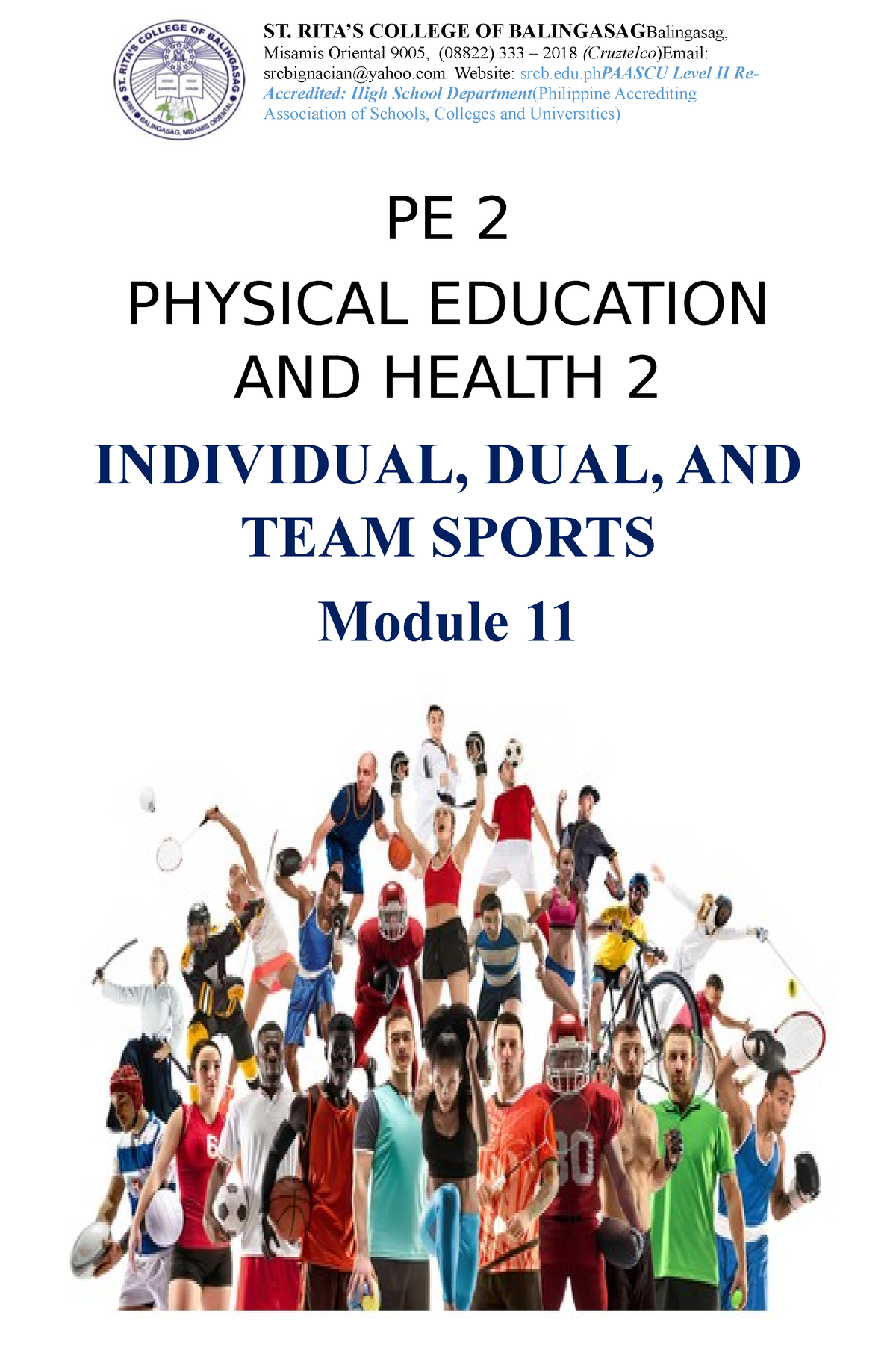 PHYSICAL EDUCATION Module - PE 2 PHYSICAL EDUCATION AND HEALTH 2 ...