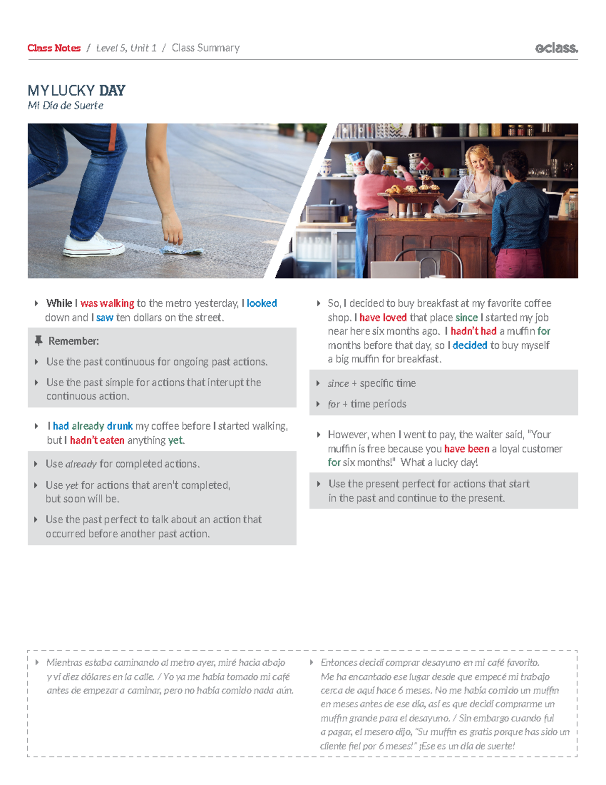 Level 5 Apuntes - Resumen curso de ingles - Class Notes / Level 5, Unit ...