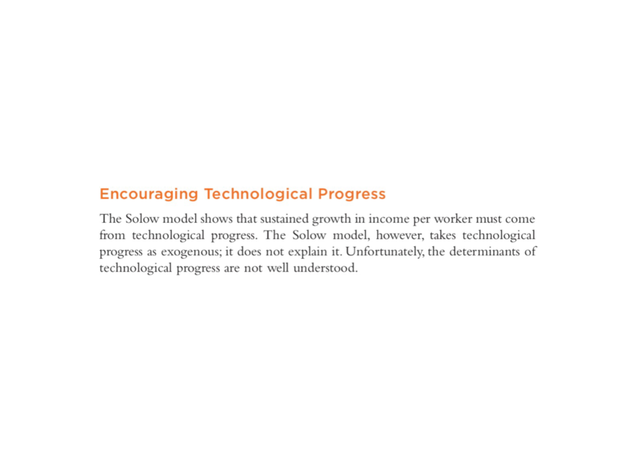 Encouraging Technological Progress - MACRO ECONOMICS - Studocu