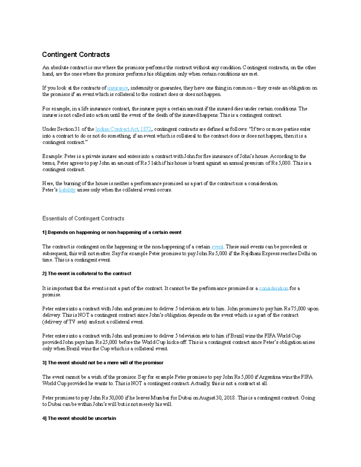 Contingent Contracts all the best Contingent Contracts An absolute