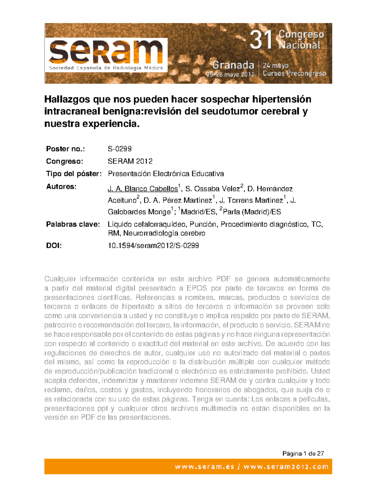 Presión de apertura de hipertensión intracraneal idiopática