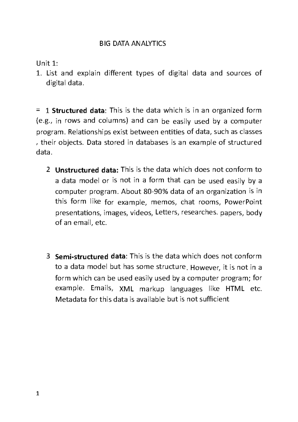 Harshita - Big data analytics answers to a certain questions - BIG DATA ...