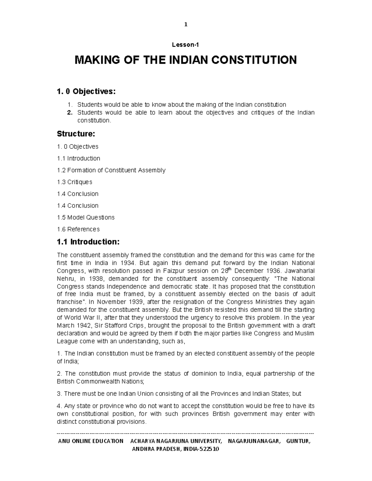 Indian Constitution (history Of Modern India ) 1946 To 50 ...