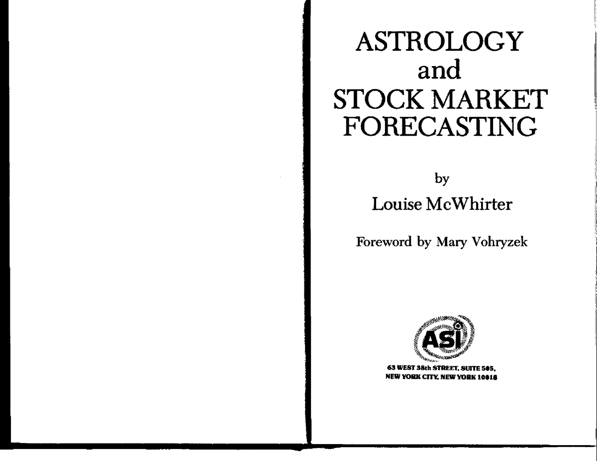 Astrology and stock market forecasting Master of economics Studocu