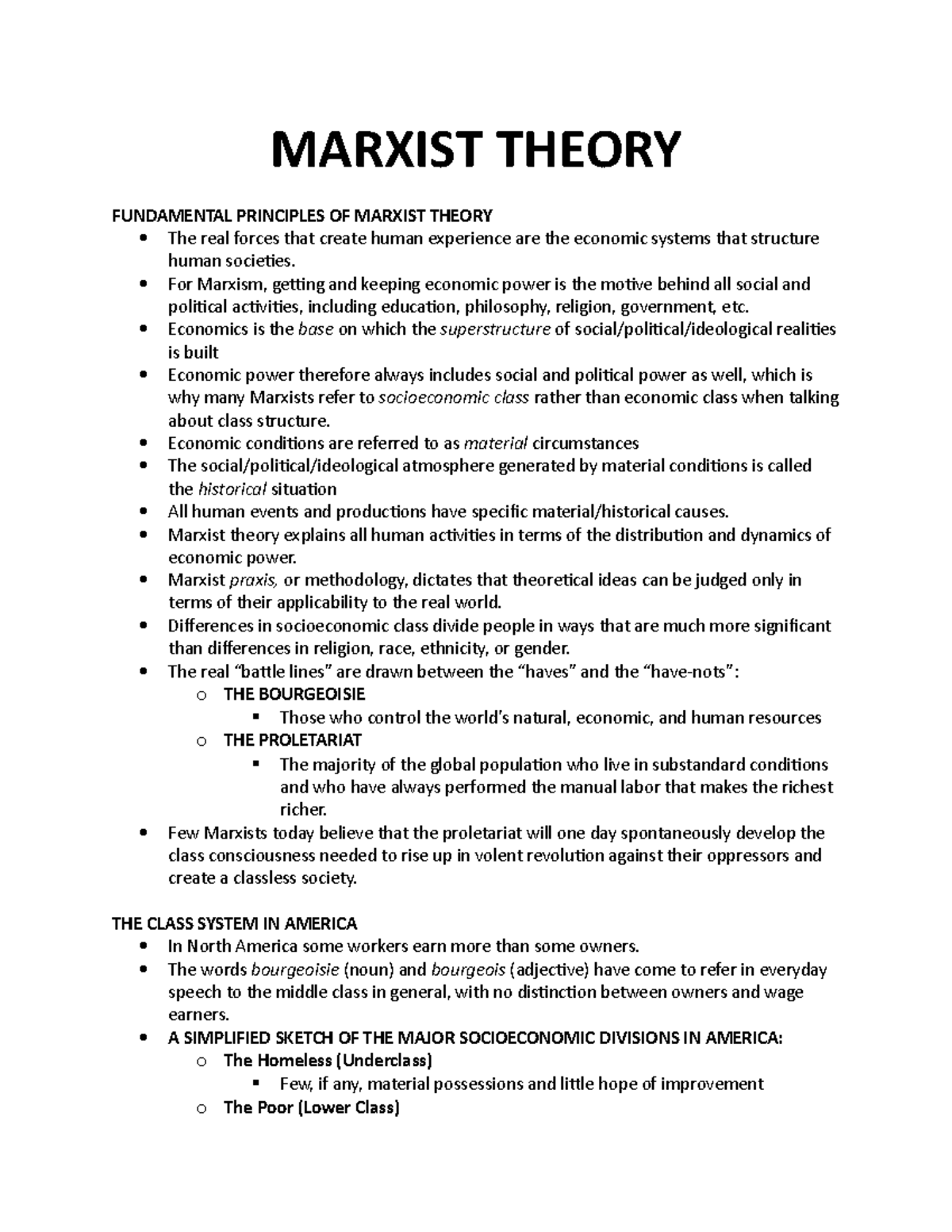 marxist theory research paper