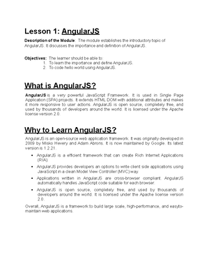 Angular-Lesson-2 - Angular Tutorial - Lesson 2: Overview of AngularJS ...