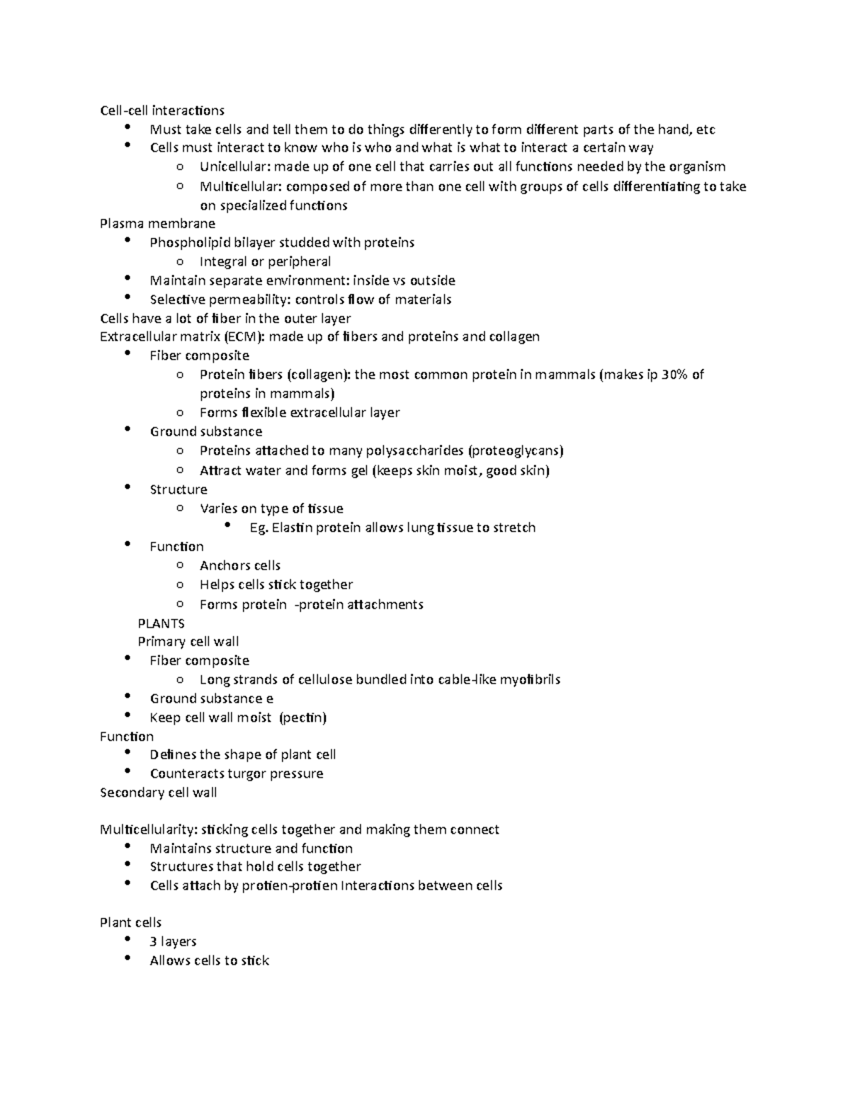 Chapter 11 - Cell-cell interactions Must take cells and tell them to do ...