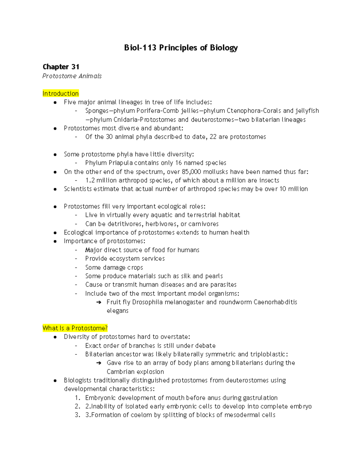 Biol-113 Principles Of Biology Chapter 31 - Biol-113 Principles Of ...