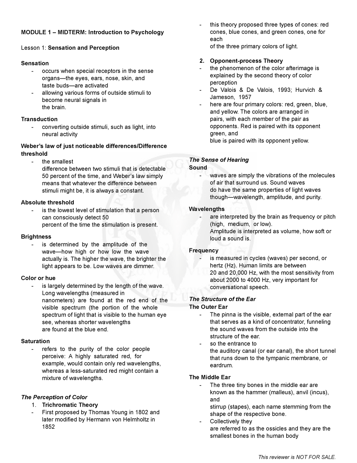 Intropsy Midterm Reviewer 2022 2023 - MODULE 1 – MIDTERM: Introduction ...