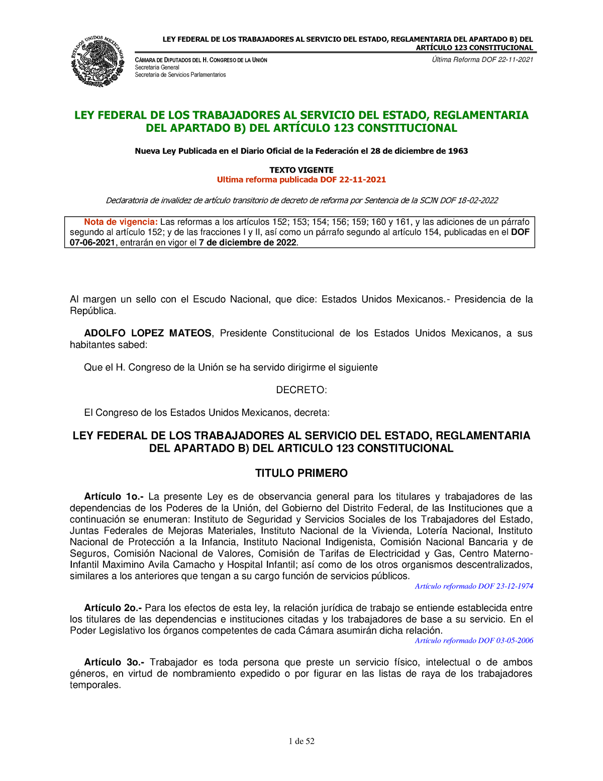 Ley Del Trabajo - BIEN - ARTÕCULO 123 CONSTITUCIONAL C¡MARA DE ...