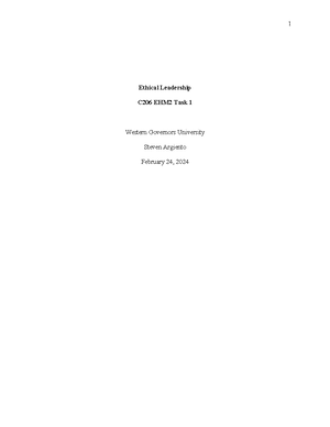 C207 Task 1 - Data-Driven Decision Making C207 - Task 1 Western ...