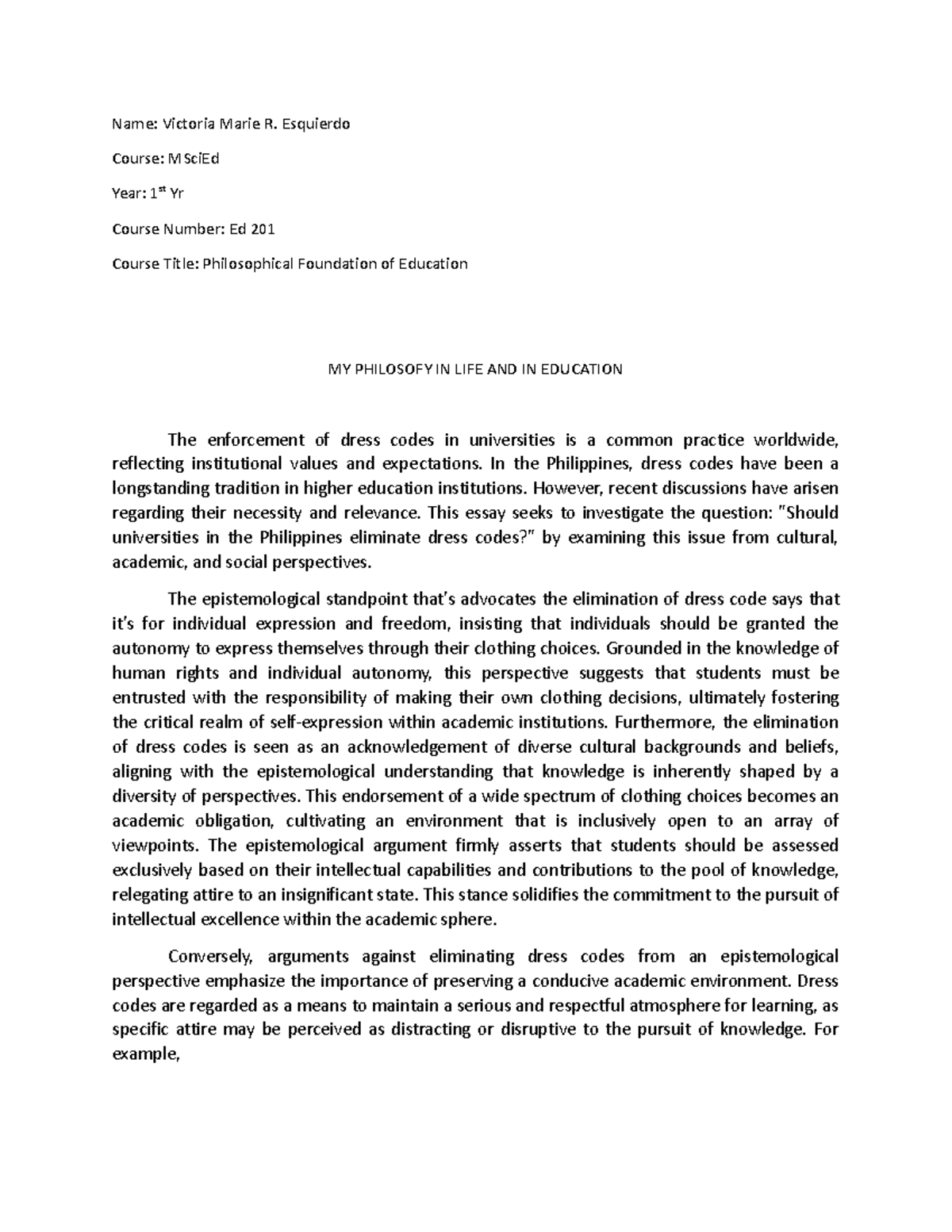 issue-in-abolishing-dress-code-in-higher-education-name-victoria