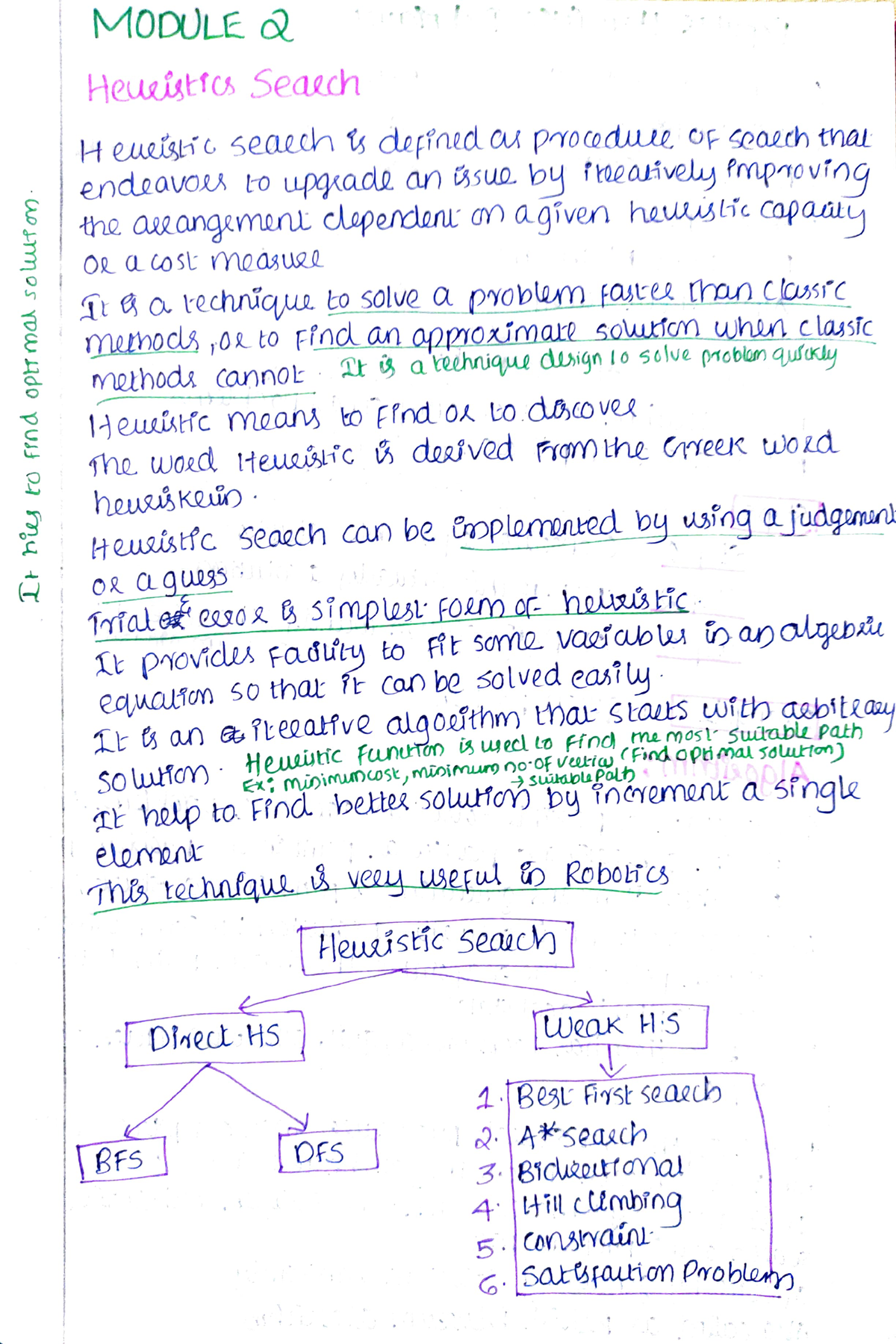 AI- Heuristics search - MODULE Q Heuwistf Search H euwtsfG 5ealdh t ...