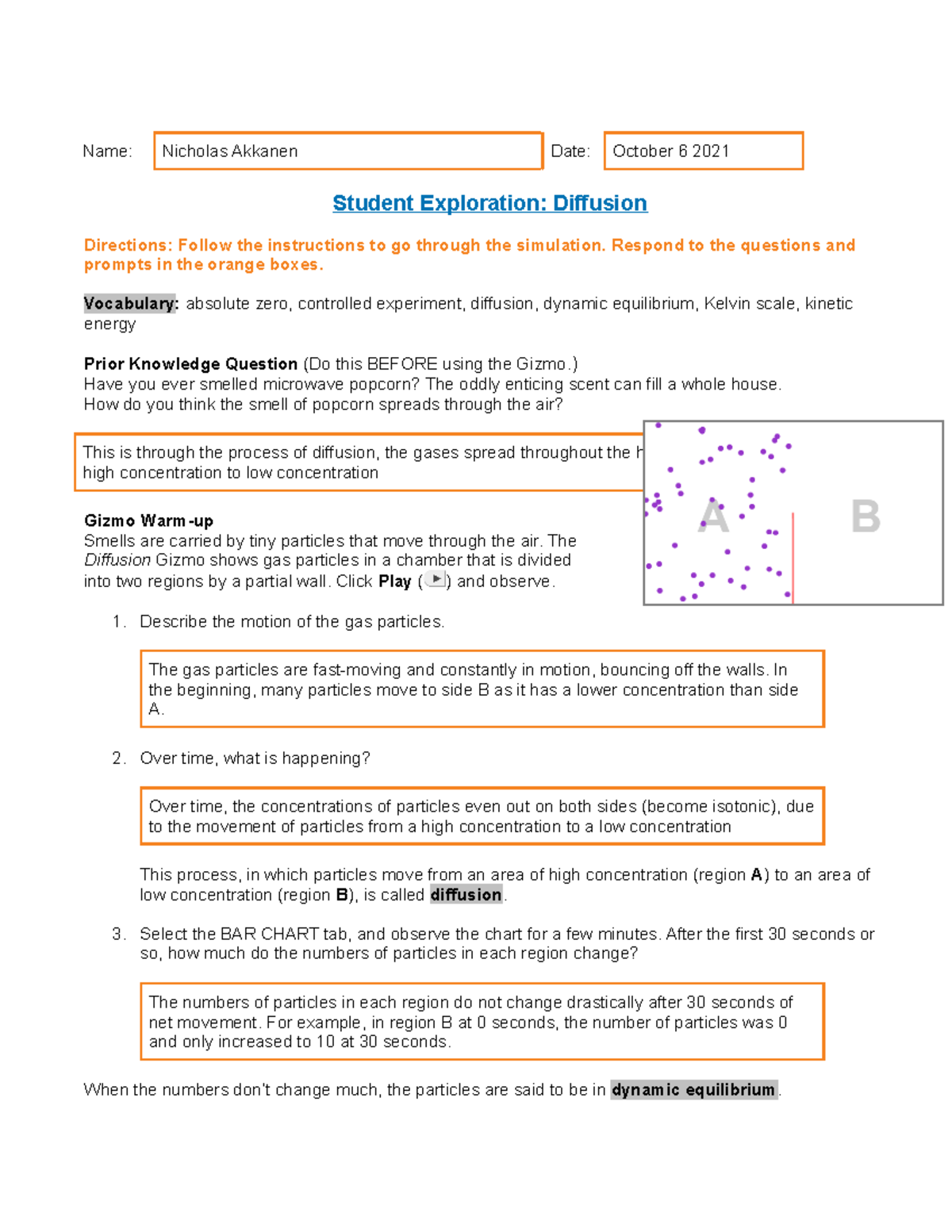 Diffusion Gizmo and test - Name: Nicholas Akkanen Date: October 6 2021 ...