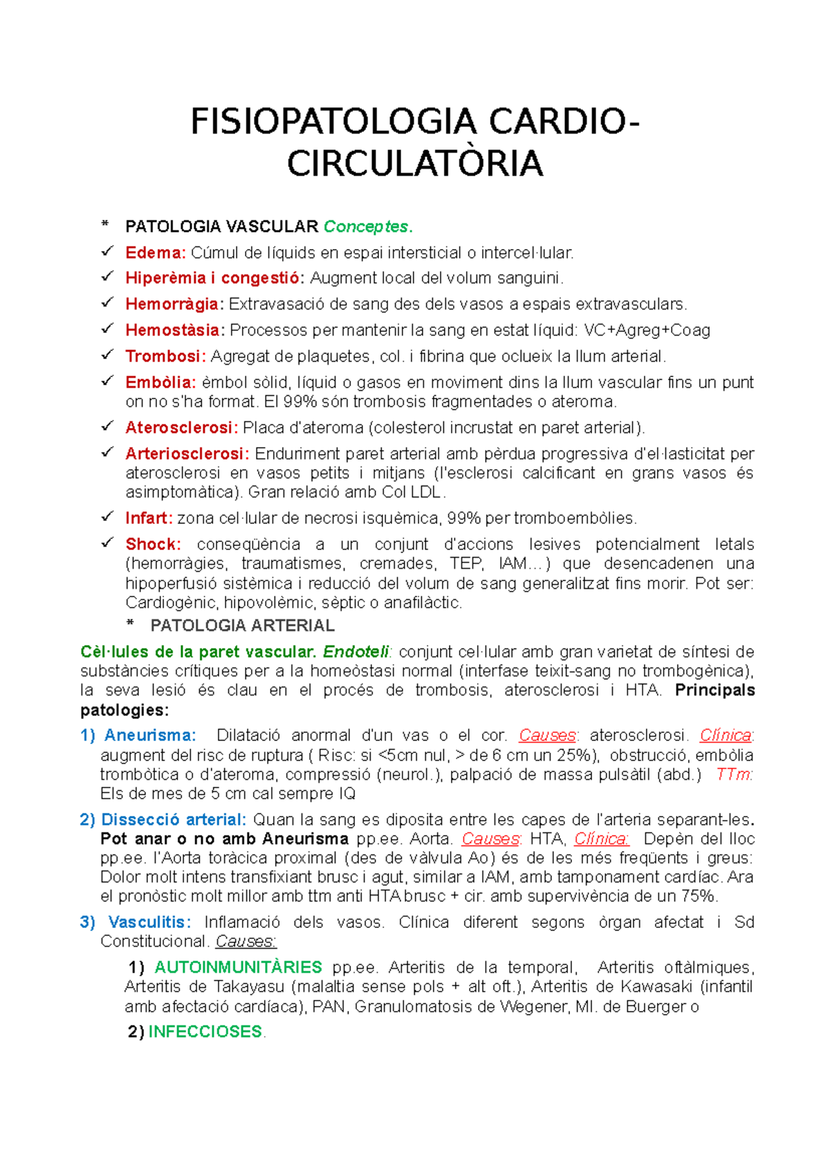 FISIOPATOLOGIA CARDIO-CIRCULATÒRIA - FISIOPATOLOGIA CARDIO ...