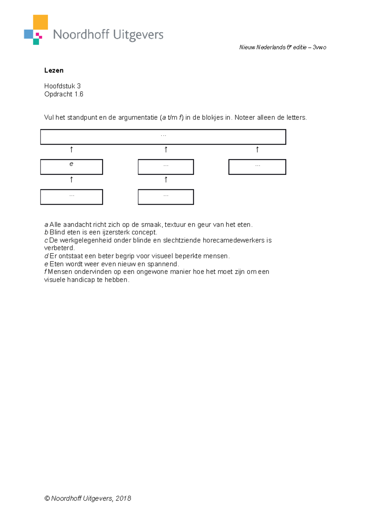 Nn6 3vwo H3 Lezen Opdr1 6 Blokjesschema - Nieuw Nederlands 6e Editie ...