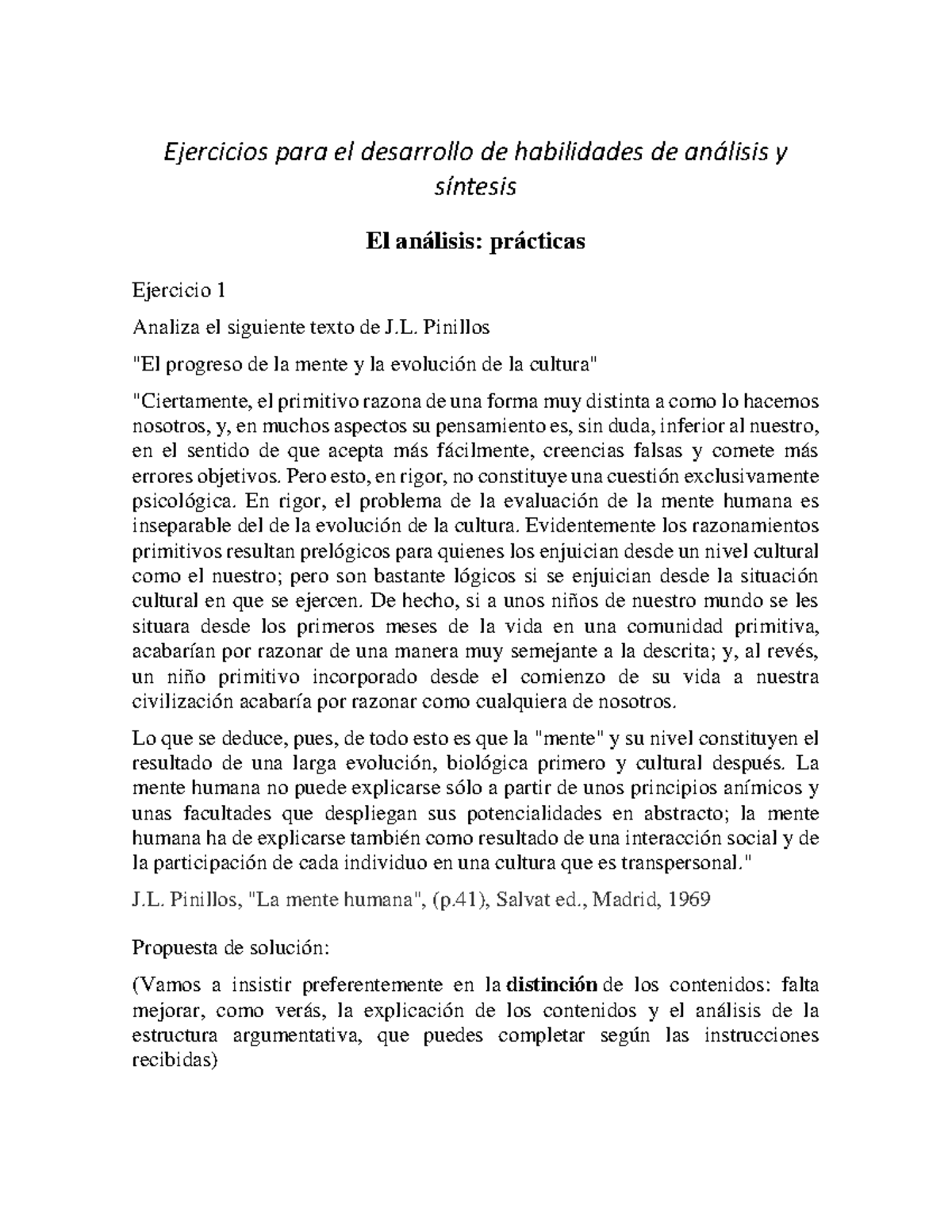 Ejercicios De Síntesis Ejercicios Para El Desarrollo De Habilidades De Análisis Y Síntesis El 0476