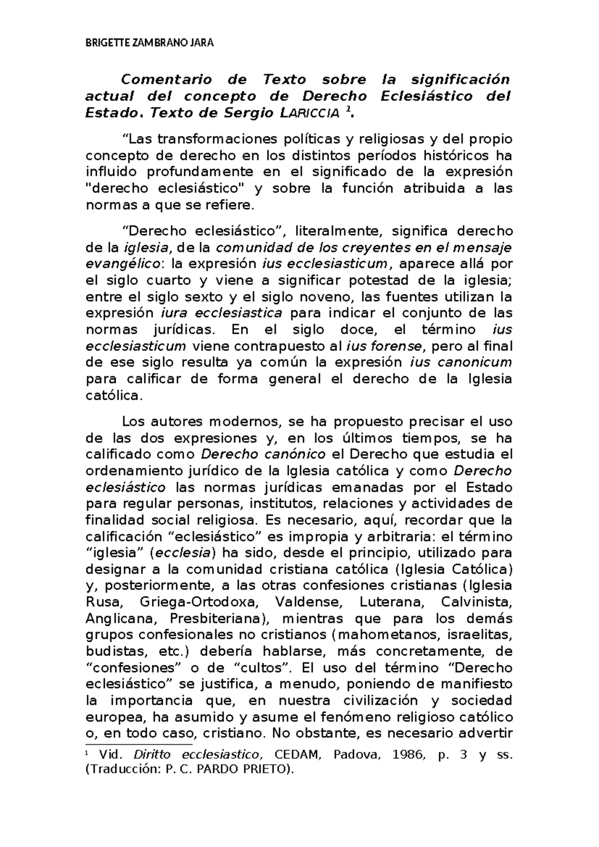 Comentario De Texto Sobre La Significaci Ã³n Actual Del Concepto De ...