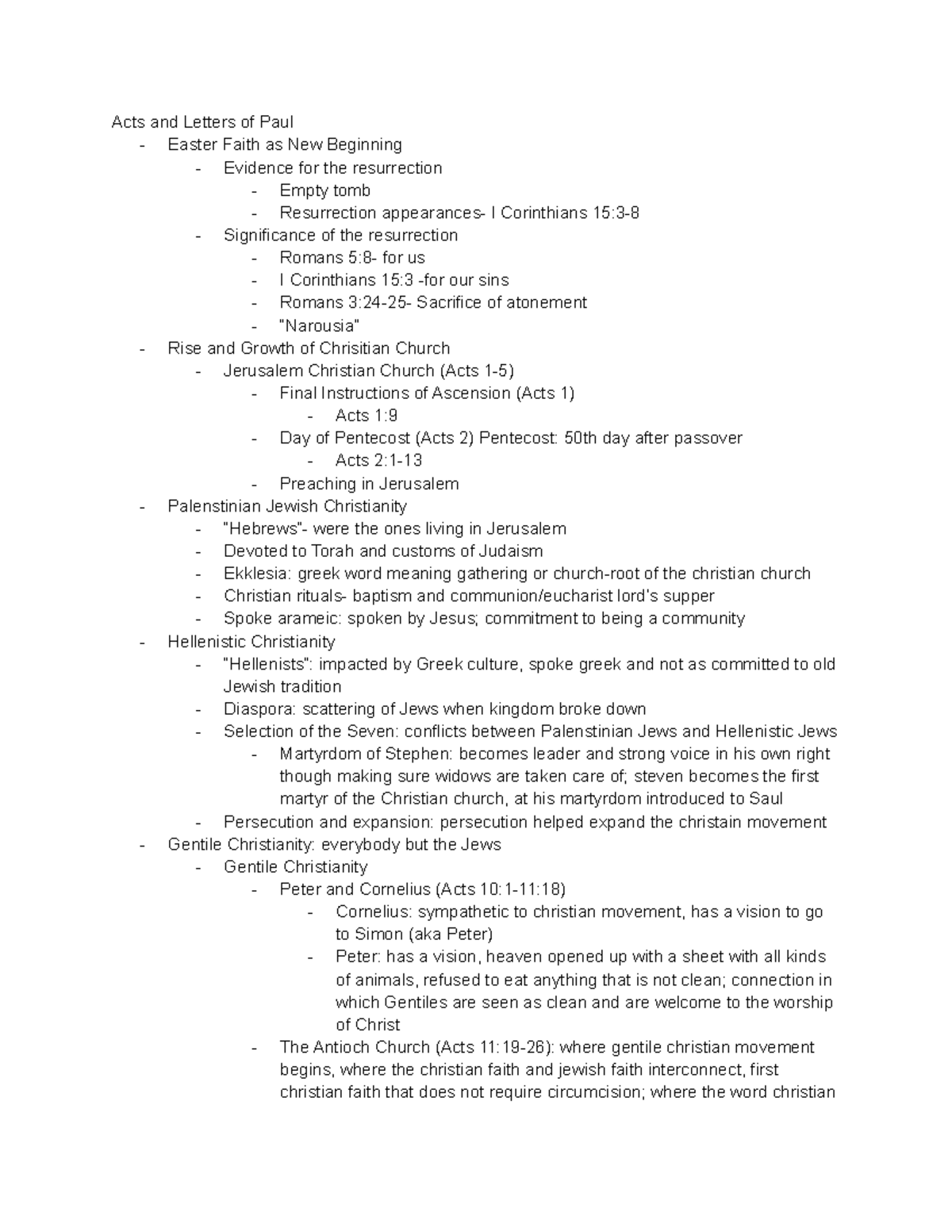 Chrs-125 lecture day 15 - Acts and Letters of Paul - Easter Faith as ...