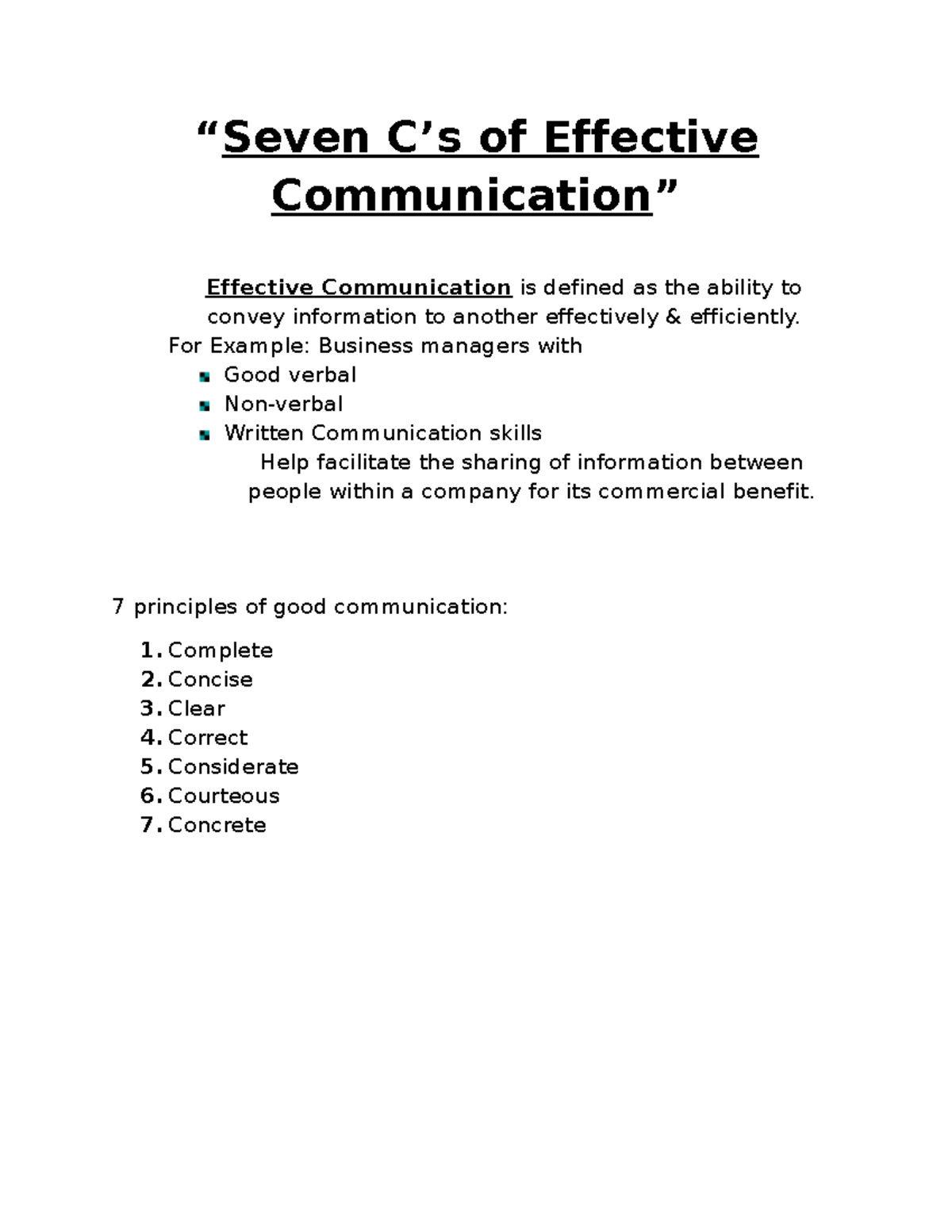 Communication Skills Notes - Punjab University - Studocu