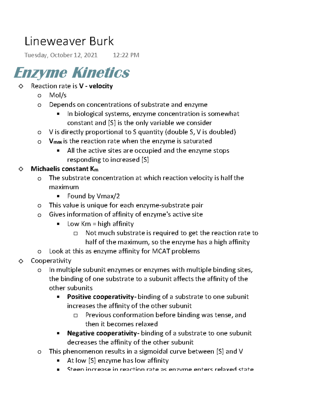 Mcat biochem Enzyme CHEM 153A UCLA Studocu